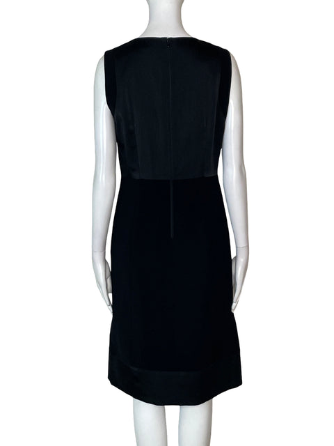 Vestido Pollini Cuello v Negro - Talla 42