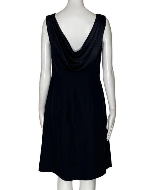 Vestido David Warren Midi Cuello redondo Negro - Talla 6