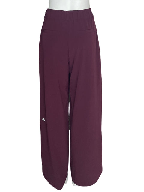 Pantalón Alo Bolsillo Plisado Palazo Morado - Talla S