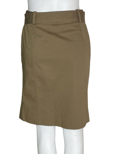 Falda Milly Botones Fajon Midi Beige - Talla 6