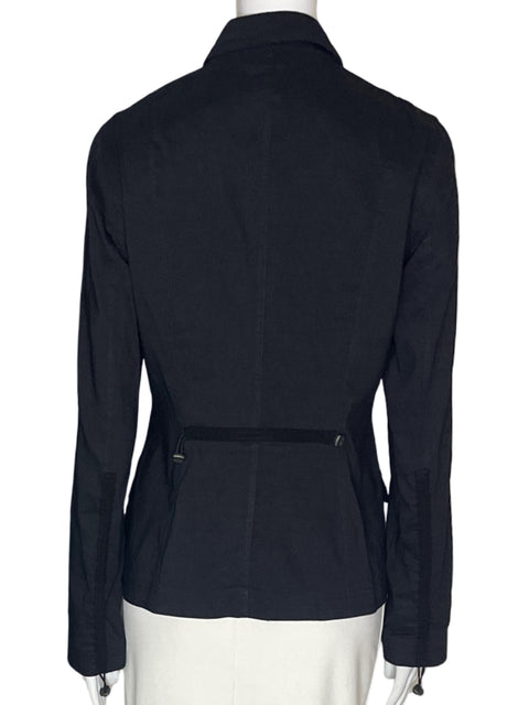 Blusa Elie Tahari Manga larga Botones Negro - Talla S