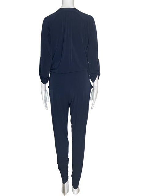 Mono Michael Kors Liso Manga larga Amarrado Azul - Talla S