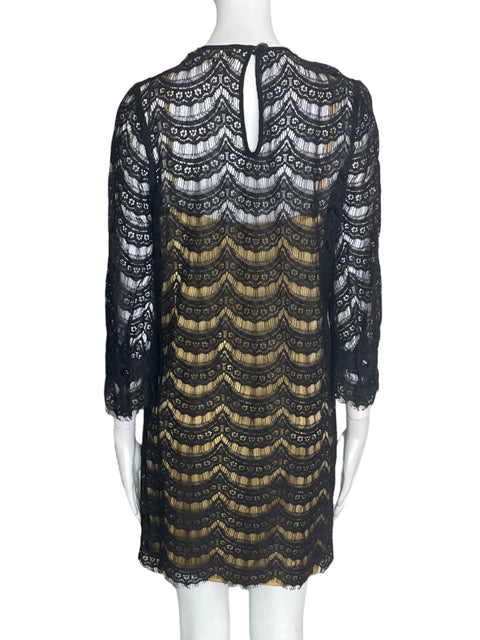 Vestido Milly Tejido Tiras Midi Negro - Talla 4