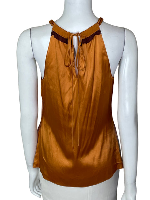 Blusa Elie Tahari Estampado Naranja - Talla M