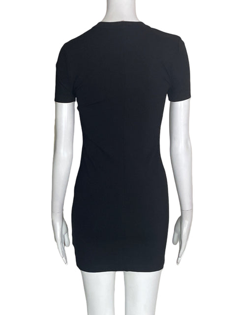 Vestido Sunday Best Midi Ajustado Manga corta Negro - Talla 0