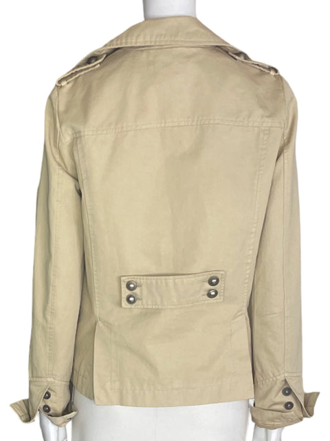 Chaqueta Replay Botones Cuello v Manga larga Beige - Talla S