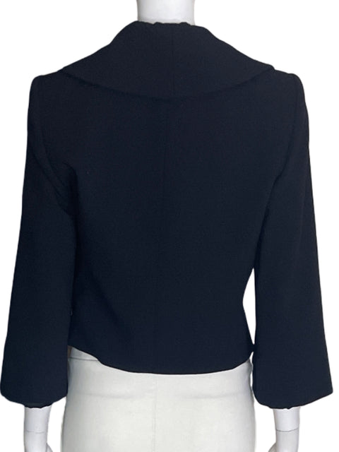 Chaqueta Emporio Armani Cruzado Botón flor Cuello v Manga larga Negro - Talla S