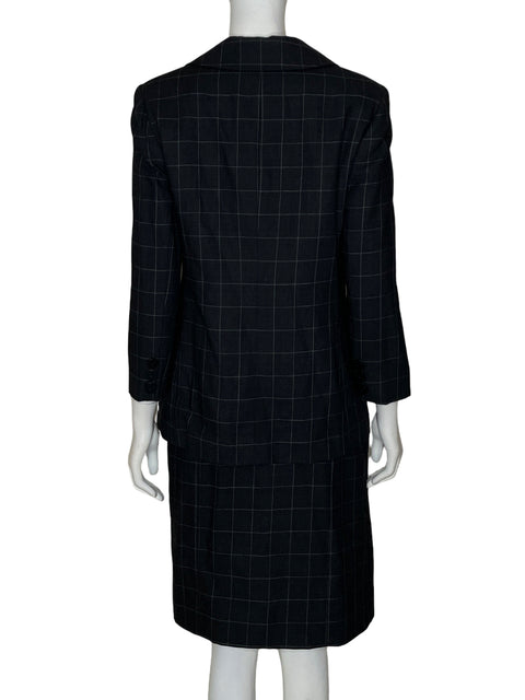 Conjunto Oscar De La Renta Cuadros Negro - Talla 4