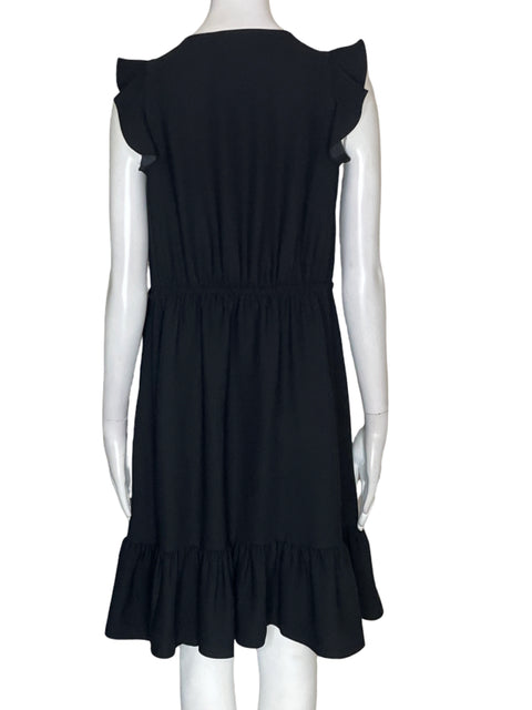 Vestido Kate Spade Ruchas Sin mangas Suelto Negro - Talla 0