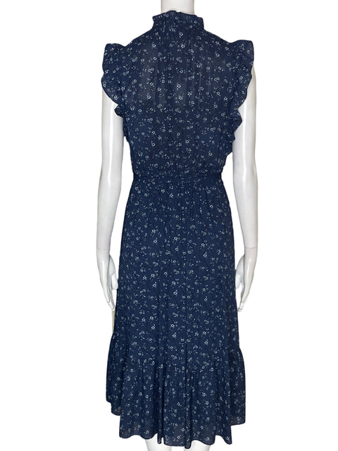 Vestido Kate Spade Ruchas Floral Fajon Azul - Talla 6