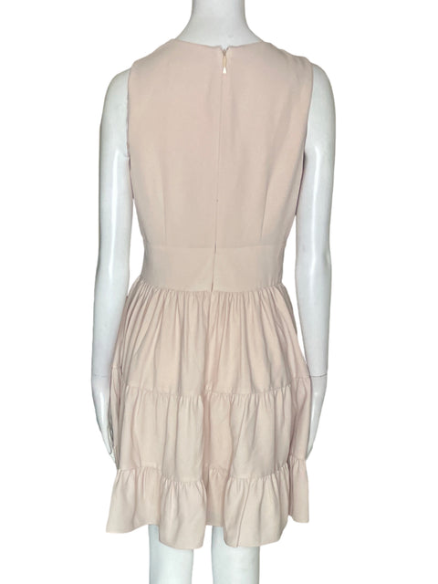 Vestido Kate Spade Estampado flores Sin mangas Ruchas Rosado - Talla 6