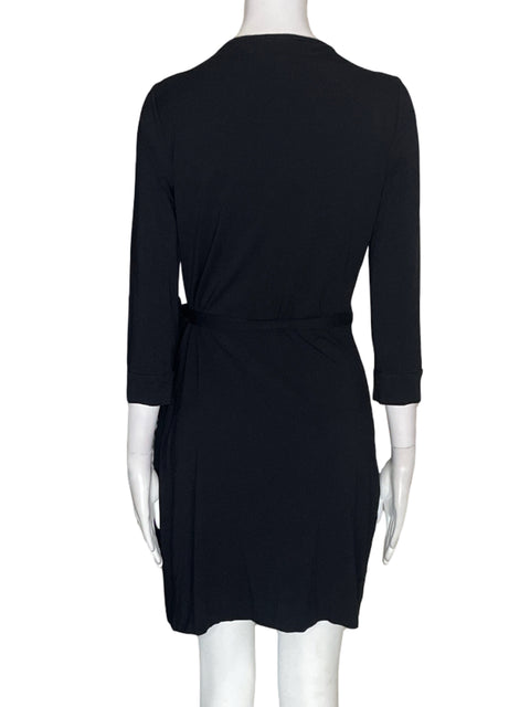 Vestido Diane Von Furstenberg Liso Fajon Suelto Negro - Talla 4