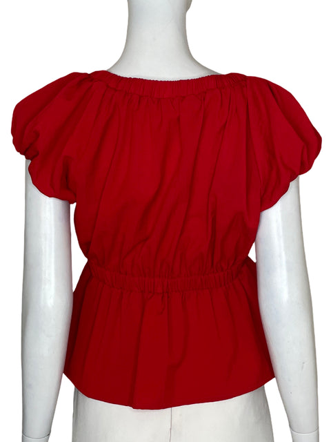 Blusa Sienna Sky Mangas Abullonadas Rojo - Talla M
