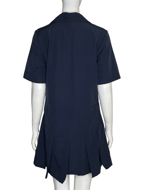 Vestido Aligne Plisado Azul - Talla 8