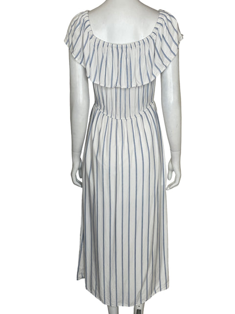 Vestido Tesoro Tps Maxi Rayas Azul - Talla M