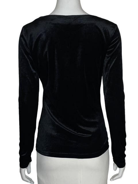 Blusa Tesoro Tps Terciopelo Negro - Talla M
