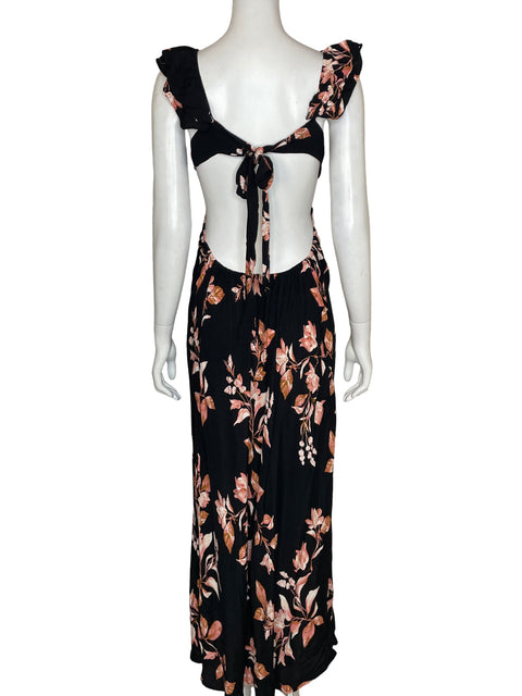 Vestido Tesoro Tps Estampado Floral Negro - Talla S