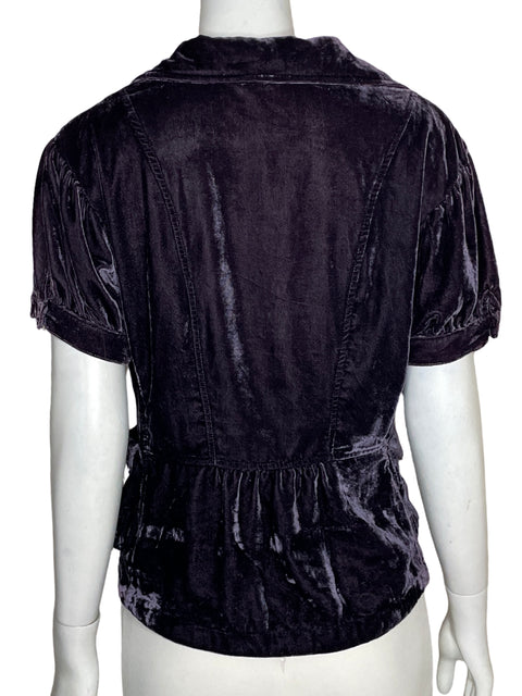 Blusa Sashin Terciopelo Morada - Talla M
