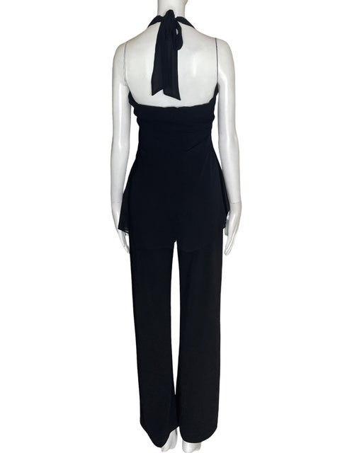 Mono White House Black Market Ruchas Halter Cuello v Negro - Talla 6