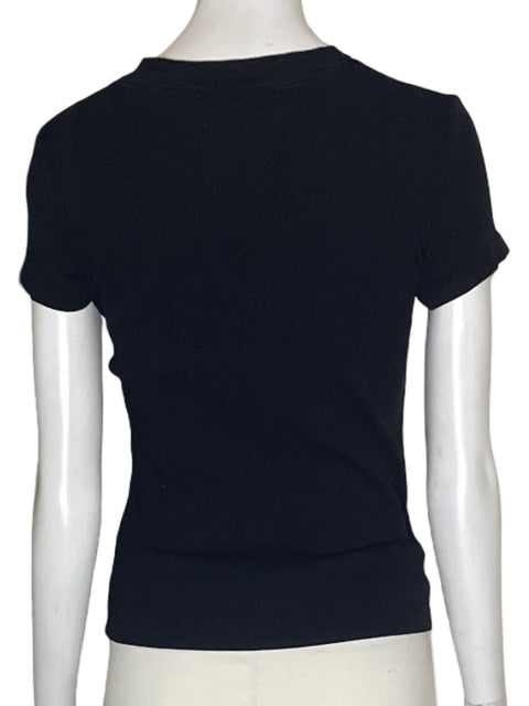 Blusa Massimo Dutti Tshirt Manga corta Ajustado Negro - Talla S