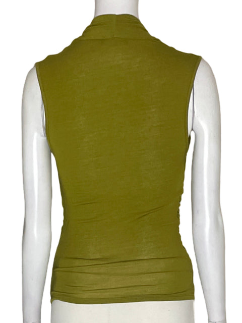 Blusa Massimo Dutti Cruzado Cuello v Sin mangas Verde - Talla S