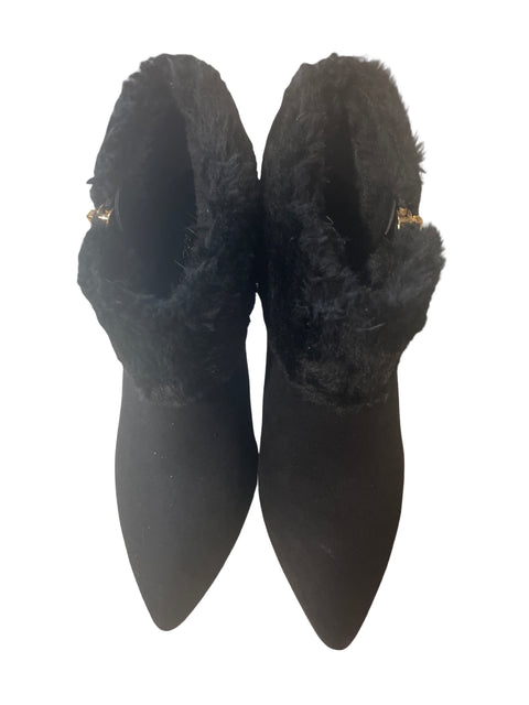 Zapato Marc Fisher Tacón medio Acolchado Zipper Negro - Talla 7