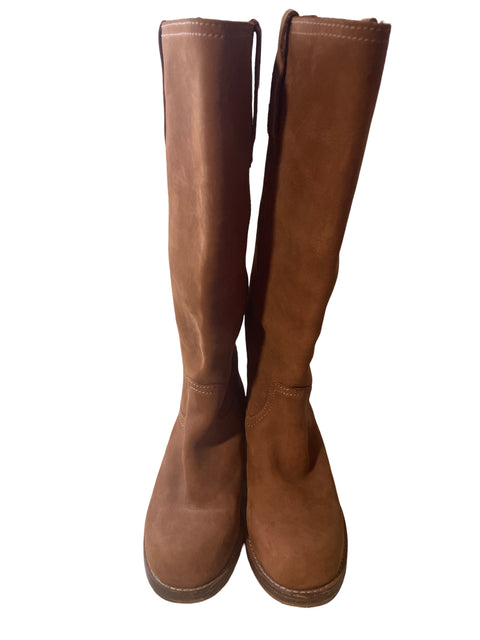 Zapato Natallee Botas Cuero Tacón cuadrado Marrón - Talla 7