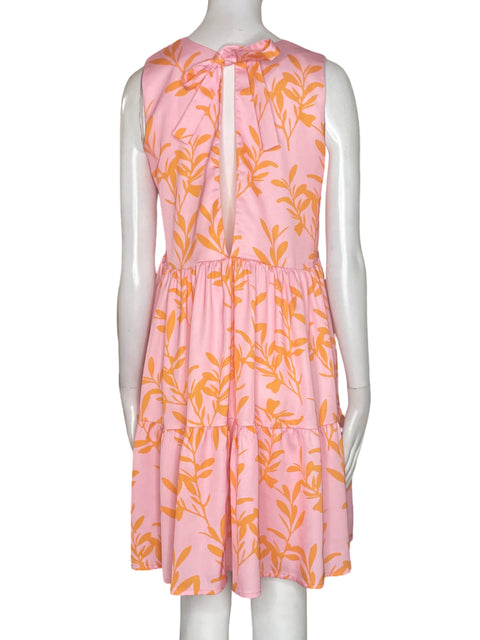 Vestido Tesoro Tps Midi Estampado Sin mangas Rosado - Talla S