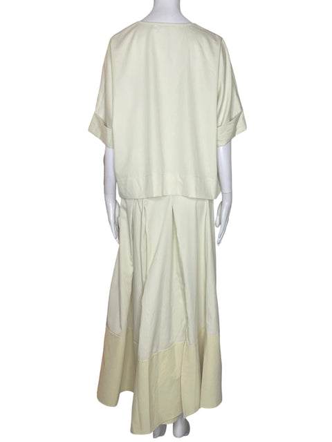 Conjunto Tesoro Tps Falda/camisa Maxi Botones Blanco - Talla XL