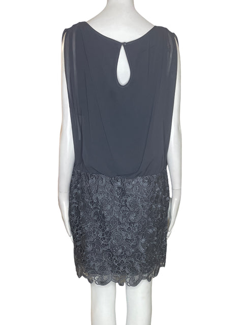 Vestido Aidan Mattox Sin mangas Tejido Liso Azul - Talla L