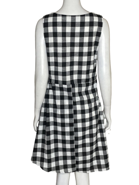 Vestido Gilli Cuadros Midi Negro - Talla L