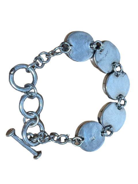 Pulsera Tesoro Tps Cabuchon Multicolor Plateado Azul - Talla U