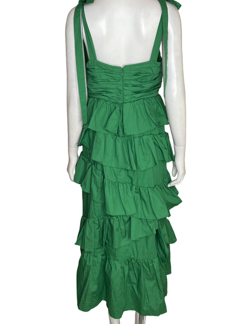 Vestido One Pretty Time Vuelos Drapeado Verde - Talla 12