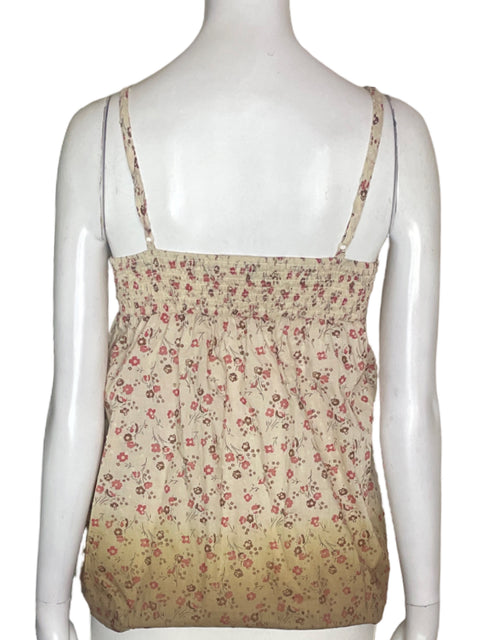 Blusa Guess Tiras Estampado Cuello v Marrón - Talla S