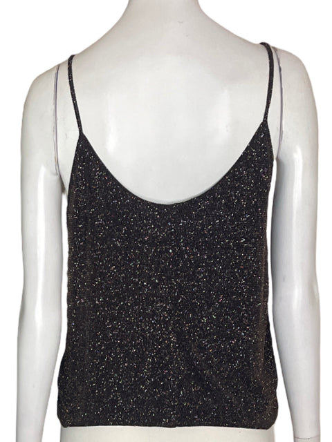 Blusa Mng Tiras Brillo Suelto Negro - Talla S