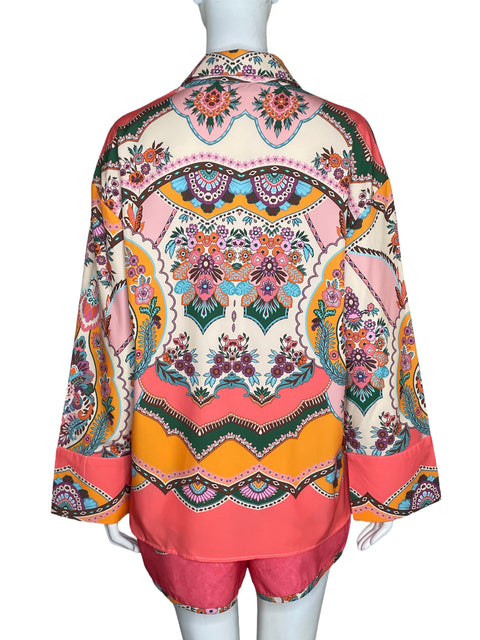 Conjunto Qjwm Women Estampado Manga larga Rosado - Talla L