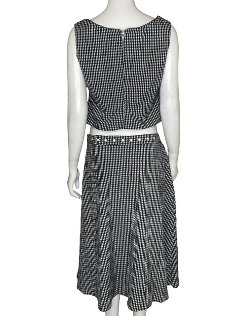 Conjunto Miaou Cuadros Gingham Midi Negro - Talla XL