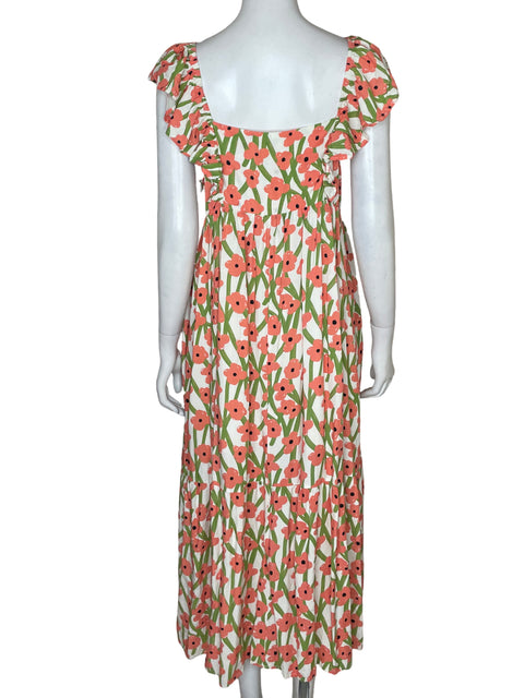 Vestido Maraislise de Viscosa Estampado Floral Naranja - Talla S