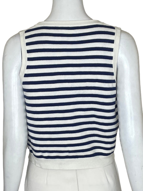 Chaleco J.crew de Algodón Rayas Azul - Talla S