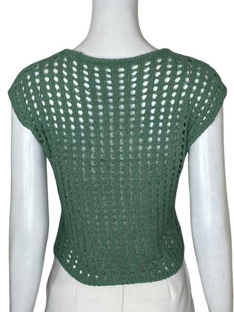 Blusa Zara Mangas caladas Verde - Talla S