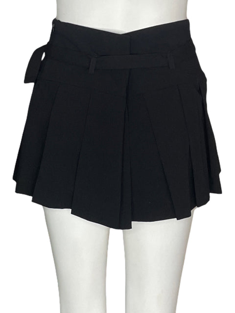 Falda Zara Falda pantalon Plisado Tableta Negro - Talla L