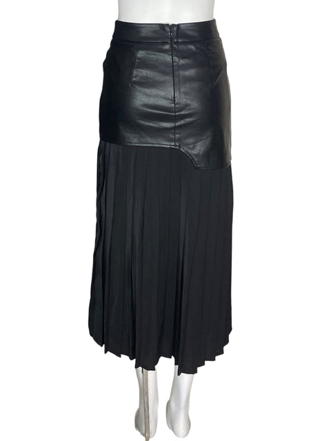 Falda Tesoro Tps Liso Plisado Maxi Negro - Talla M