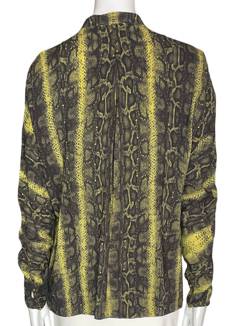 Blusa Birger Mikelsen Estampado Manga larga Boton Negro - Talla S