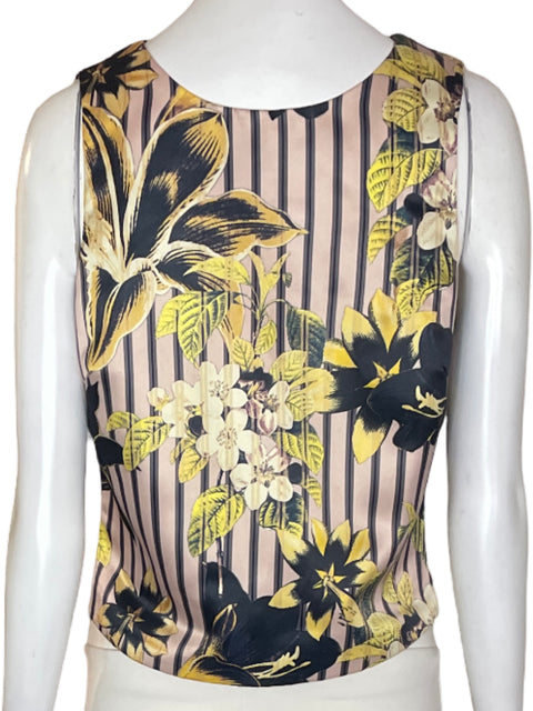 Blusa Tesoro Tps Estampado Floral Zipper Verde - Talla S