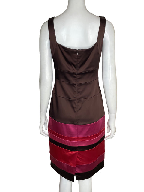 Vestido Jax de Satinado Midi Marrón - Talla 8