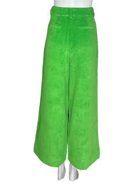 Pantalón Essentiel Recto Wide-leg Suelto Verde - Talla M