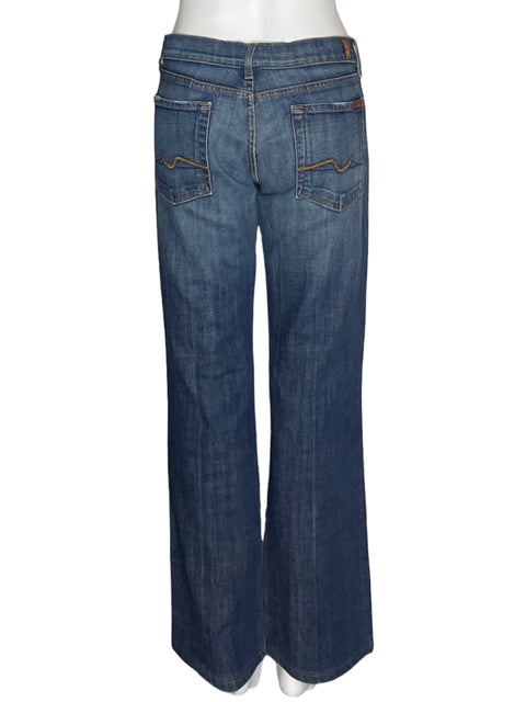 Pantalón 7 For All Mankind Vaqueros Slim fit Tiro medio Azul - Talla 32
