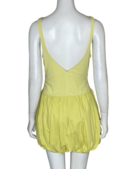 Vestido Zara de Algodón Balloon skirt Midi Amarillo - Talla M