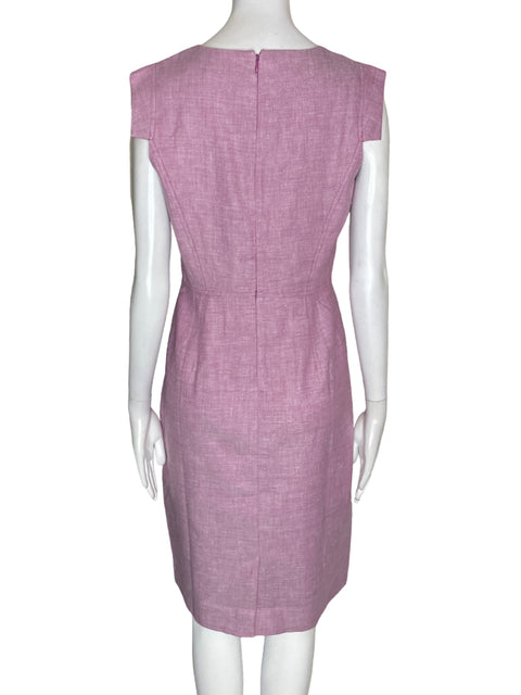 Vestido J Crew de Algodón Midi Sin mangas Liso Rosado - Talla 4