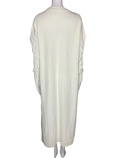 Vestido Tesoro Tps Maxi Cruzado Fajon Blanco - Talla M